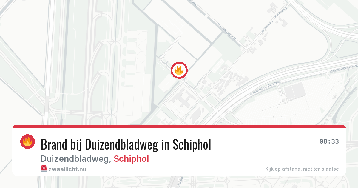 Brand bij Duizendbladweg in Schiphol — 13 jul 2026