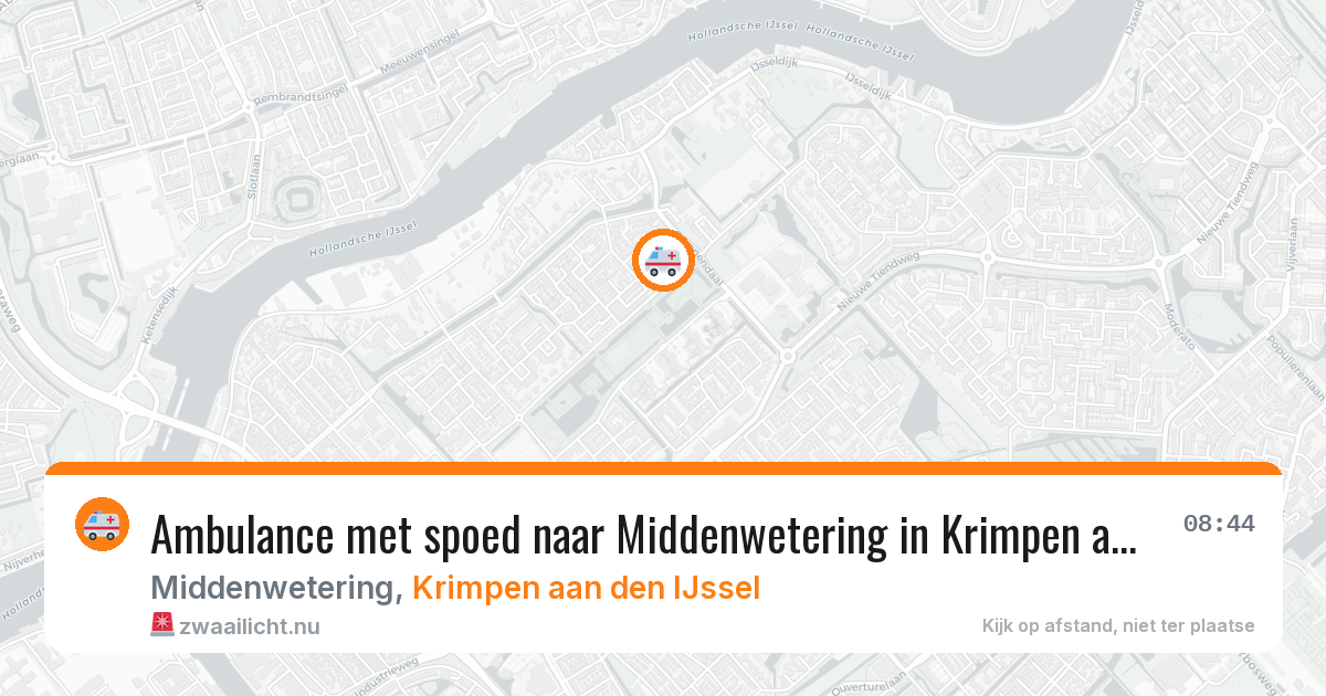 Ambulance met spoed naar Middenwetering in Krimpen aan den IJssel — 29 apr 2026