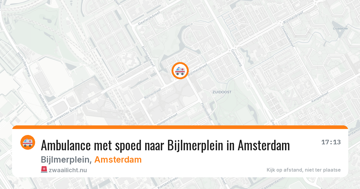 Ambulance met spoed naar Bijlmerplein in Amsterdam — 25 jul 2026
