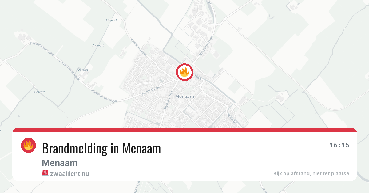 Brandmelding in Menaam — 5 mei 2026