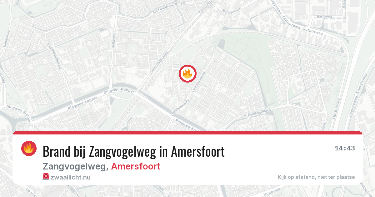Brand bij Zangvogelweg in Amersfoort — 21 mei 2026