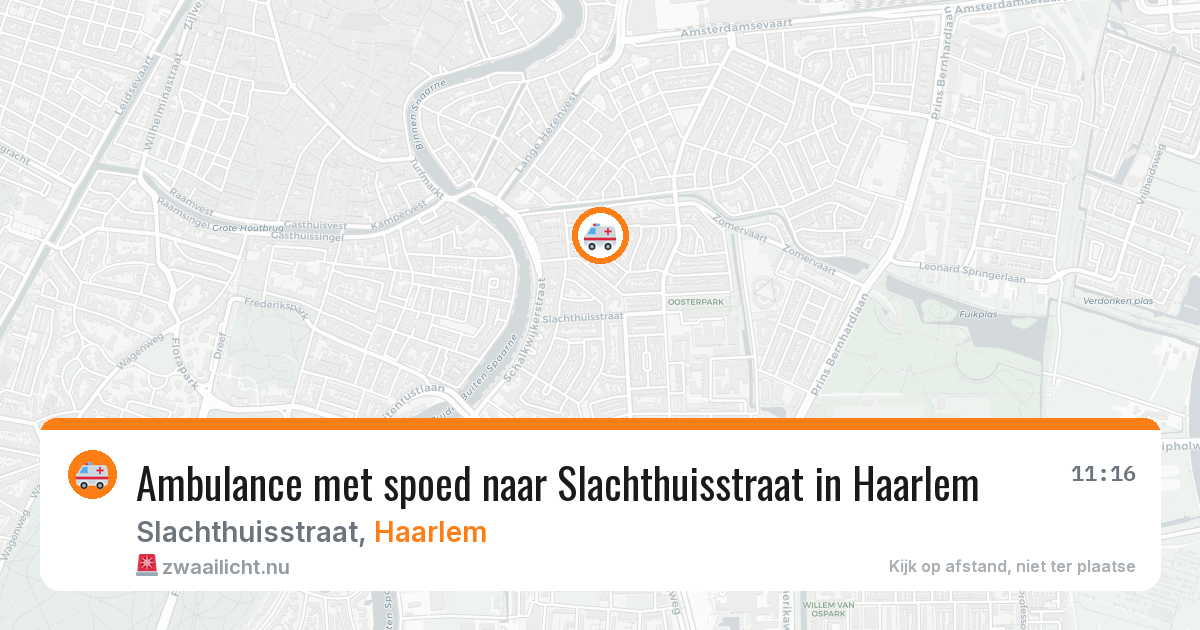 Ambulance met spoed naar Slachthuisstraat in Haarlem — 20 mei 2026