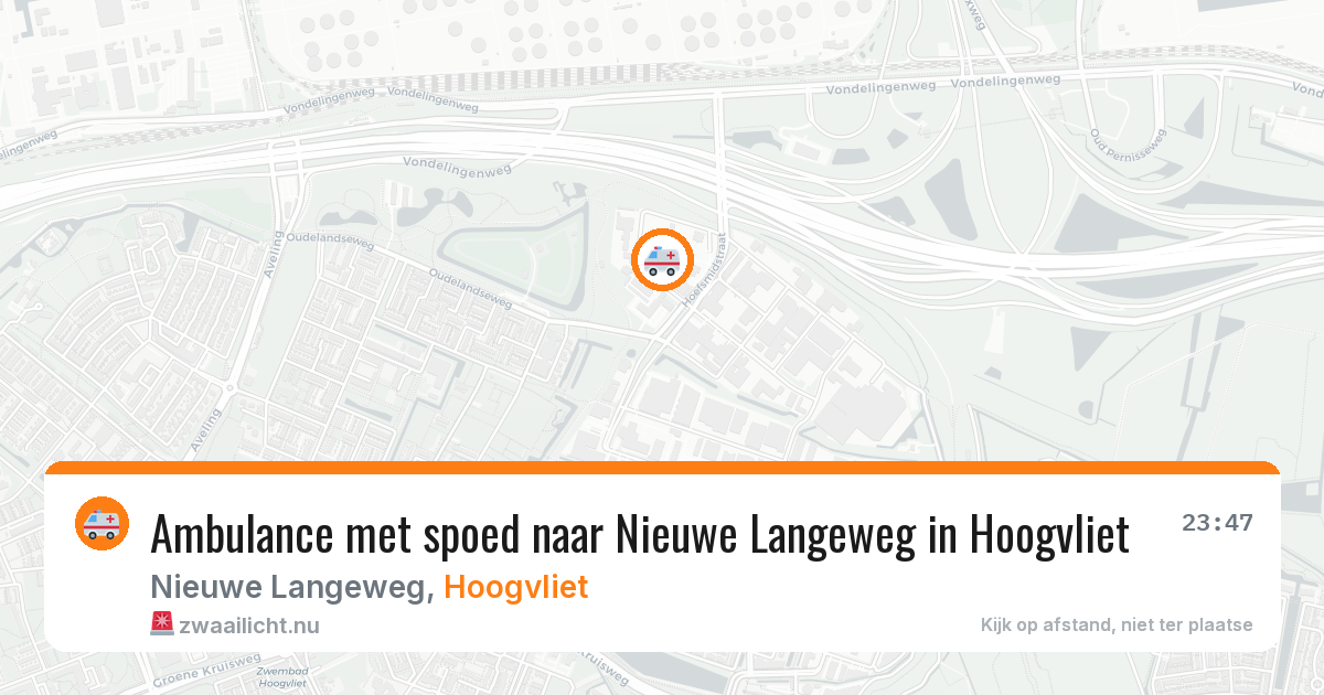 Ambulance met spoed naar Nieuwe Langeweg in Hoogvliet — 16 jul 2026
