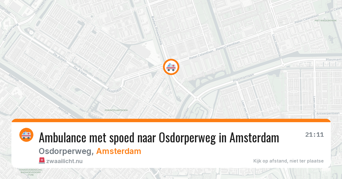 Ambulance met spoed naar Osdorperweg in Amsterdam — 14 mrt 2026