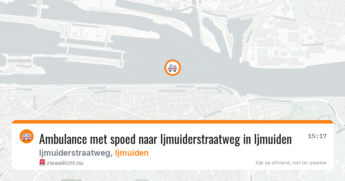 Ambulance met spoed naar Ijmuiderstraatweg in Ijmuiden — 23 mrt 2026