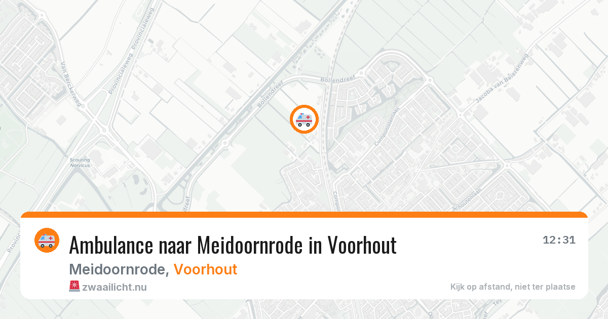Ambulance naar Meidoornrode in Voorhout — 17 mrt 2026