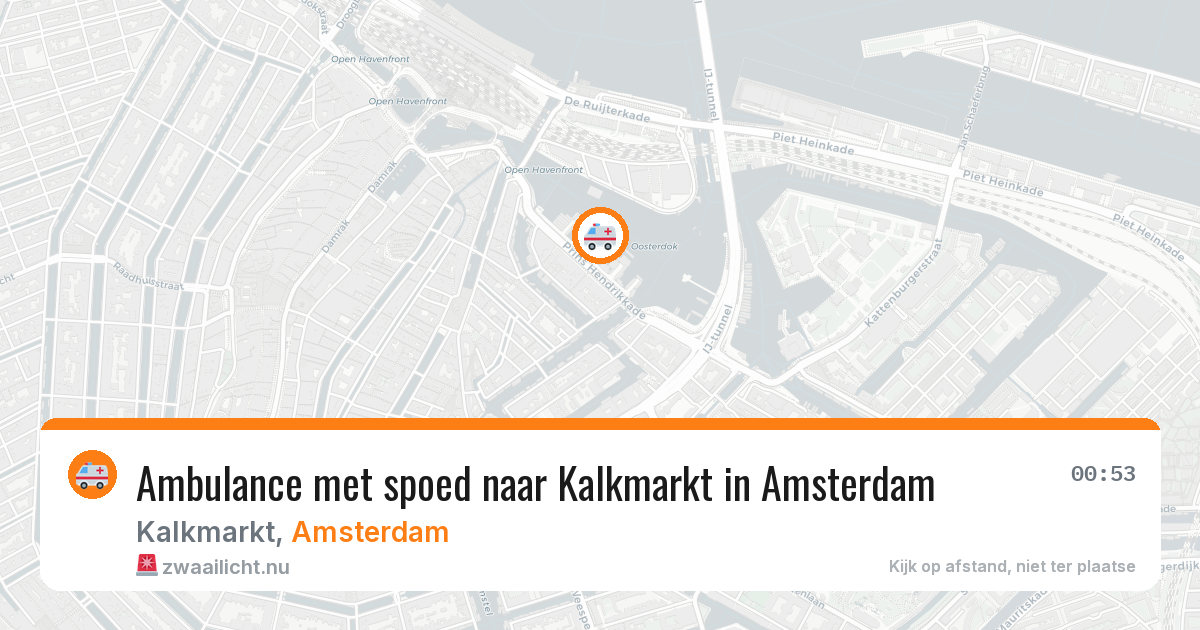 Ambulance met spoed naar Kalkmarkt in Amsterdam — 13 mei 2026