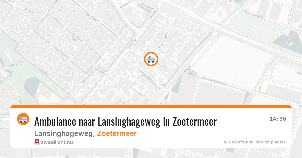 Ambulance naar Lansinghageweg in Zoetermeer — 14 mrt 2026