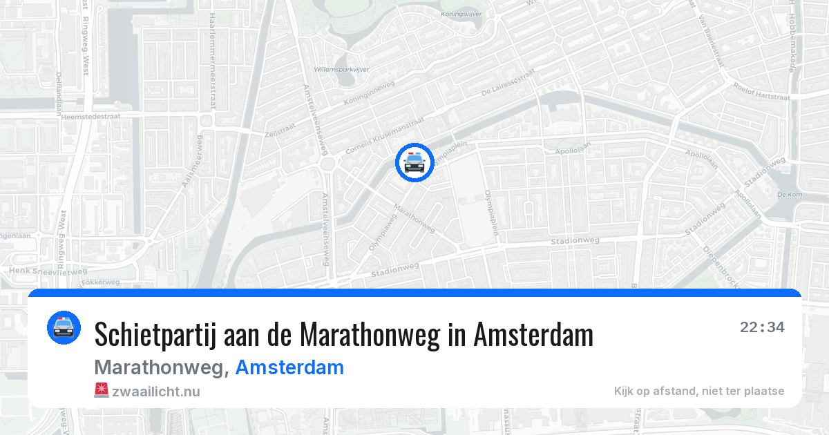 Schietpartij aan de Marathonweg in Amsterdam — 31 mei 2026