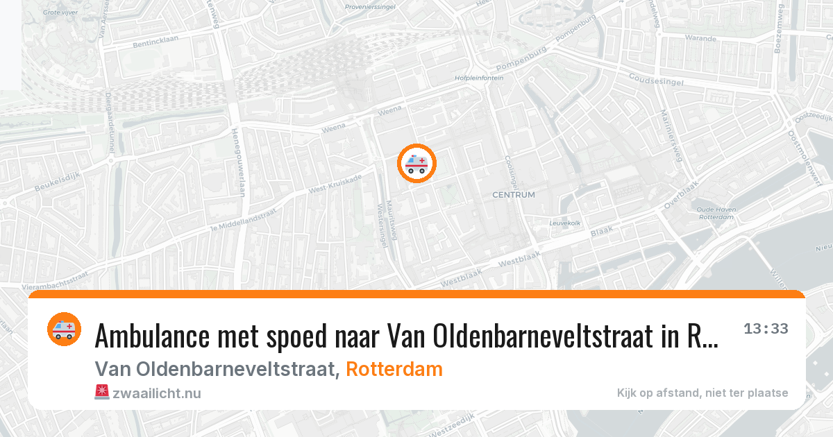 Ambulance met spoed naar Van Oldenbarneveltstraat in Rotterdam — 9 jul 2026