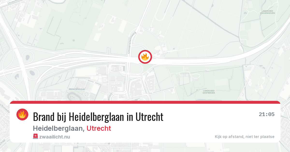 Brand bij Heidelberglaan in Utrecht — 2 apr 2026