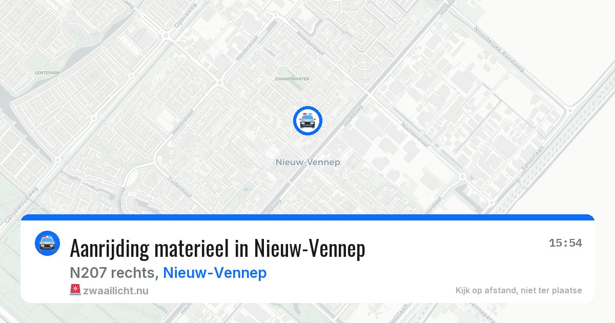 Aanrijding materieel in Nieuw-Vennep — 14 mrt 2026