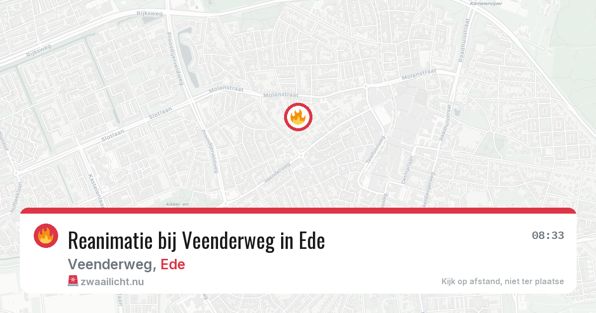 Reanimatie bij Veenderweg in Ede — 24 jul 2026