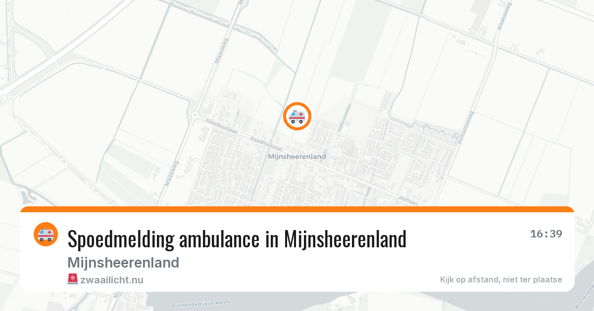 Spoedmelding ambulance in Mijnsheerenland — 21 jul 2026