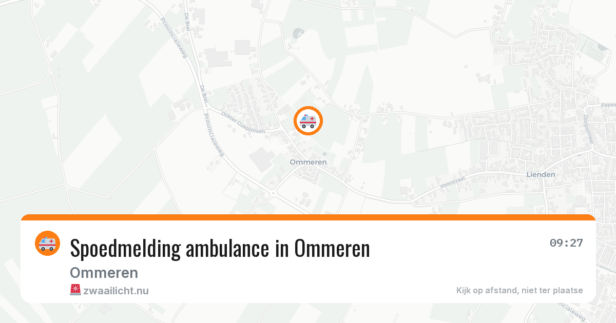 Spoedmelding ambulance in Ommeren — 8 mei 2026