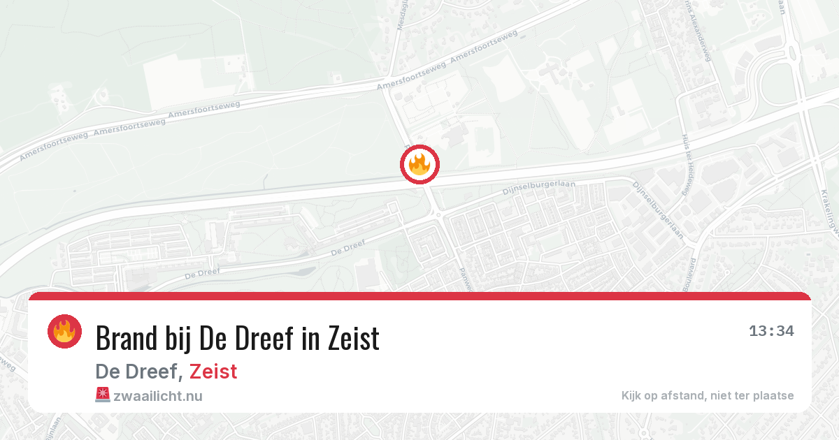 Brand bij De Dreef in Zeist — 4 jun 2026