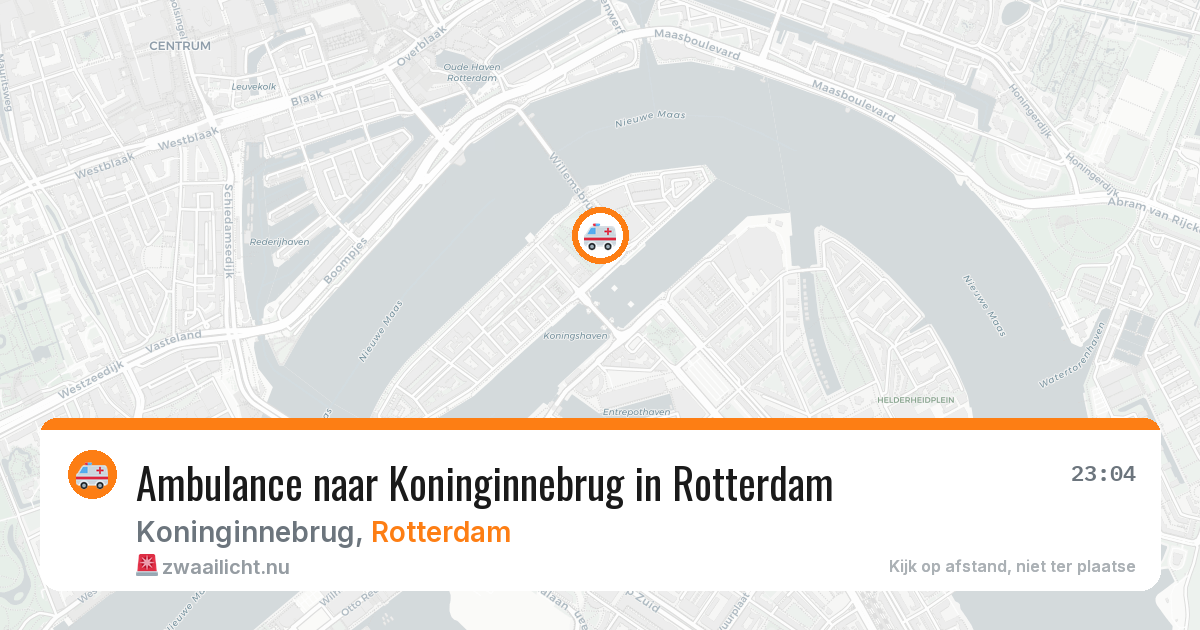 Ambulance naar Koninginnebrug in Rotterdam — 22 jul 2026
