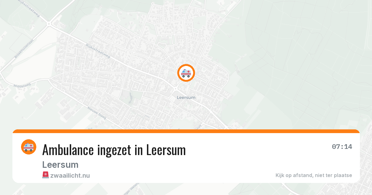 Ambulance ingezet in Leersum — 18 jul 2026