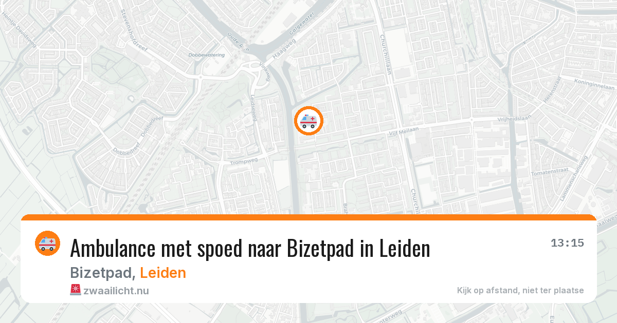 Ambulance met spoed naar Bizetpad in Leiden — 11 jul 2026