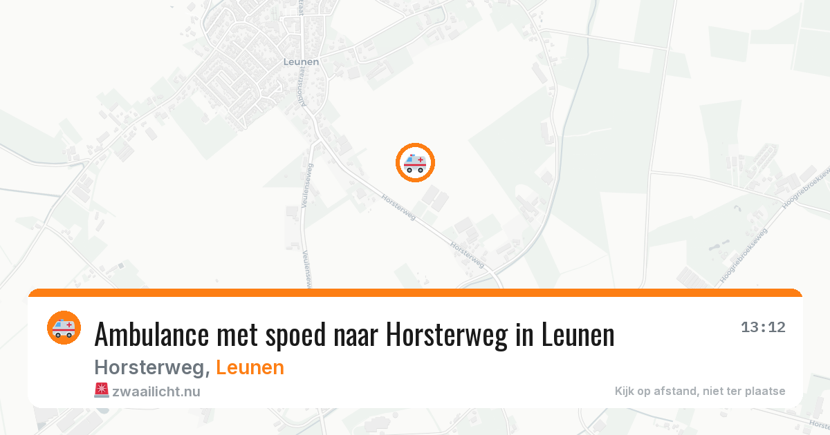 Ambulance met spoed naar Horsterweg in Leunen — 20 jul 2026