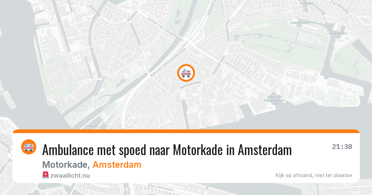 Ambulance met spoed naar Motorkade in Amsterdam — 8 jun 2026