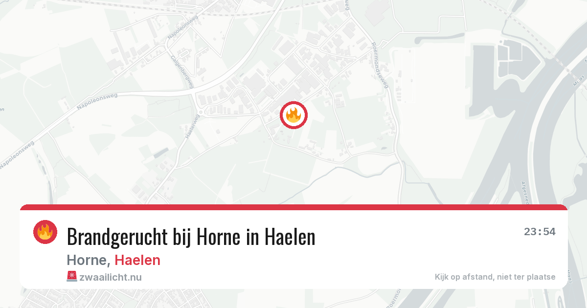 Brandgerucht bij Horne in Haelen — 6 jun 2026