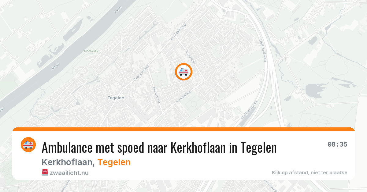 Ambulance met spoed naar Kerkhoflaan in Tegelen — 12 jul 2026