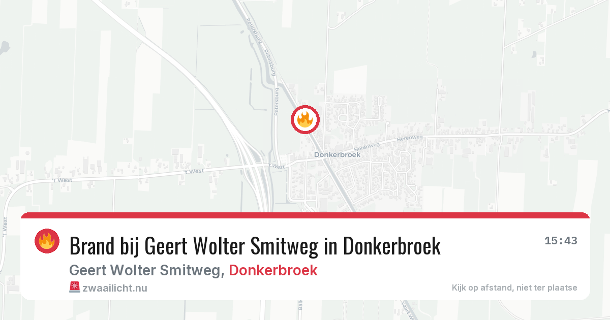 Brand bij Geert Wolter Smitweg in Donkerbroek — 29 mei 2026