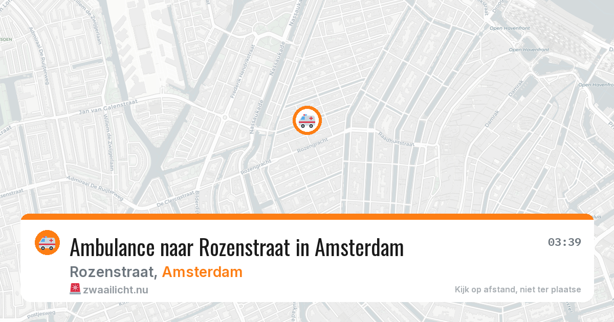 Ambulance naar Rozenstraat in Amsterdam — 11 jul 2026