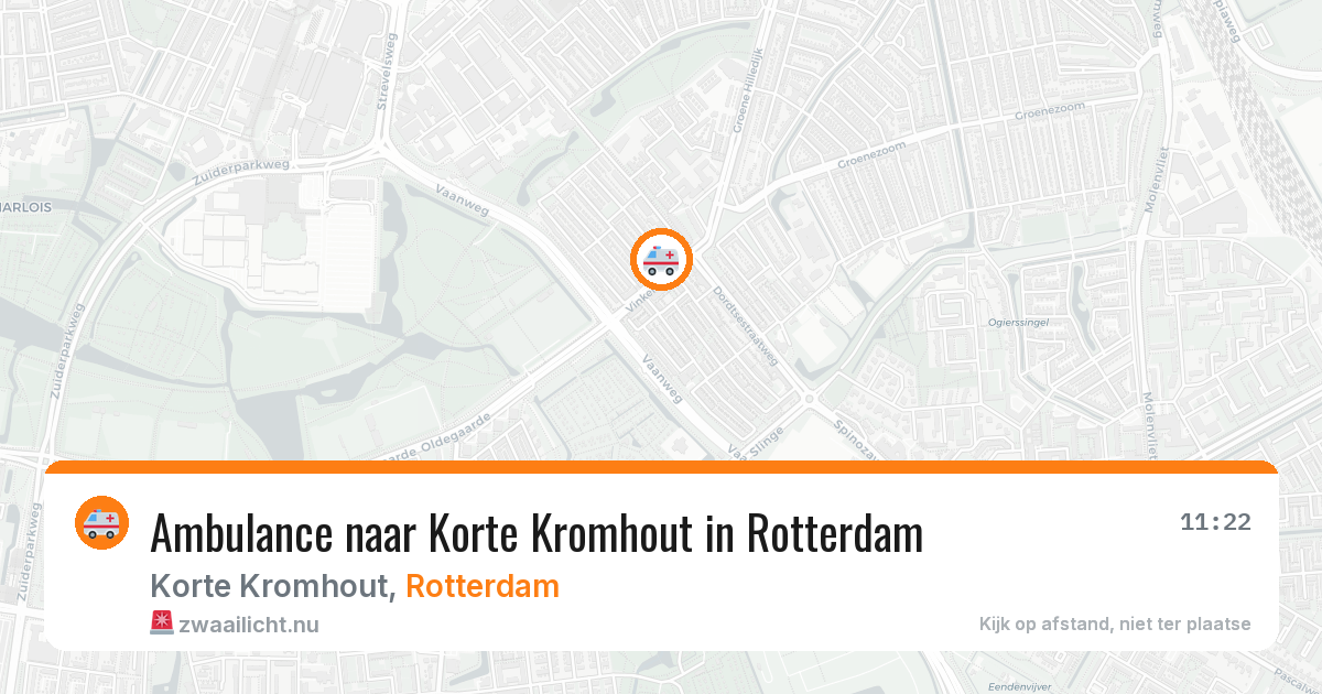 Ambulance naar Korte Kromhout in Rotterdam — 22 mei 2026