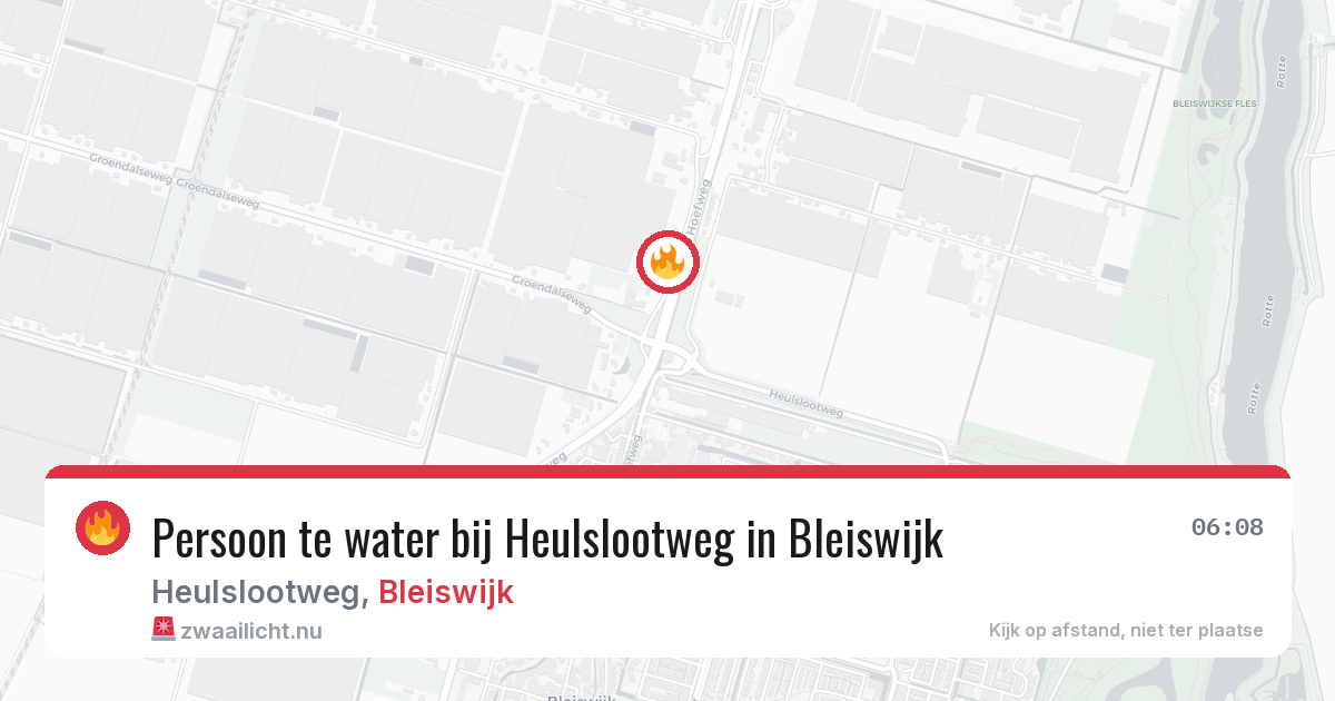 Persoon te water bij Heulslootweg in Bleiswijk — 12 jul 2026