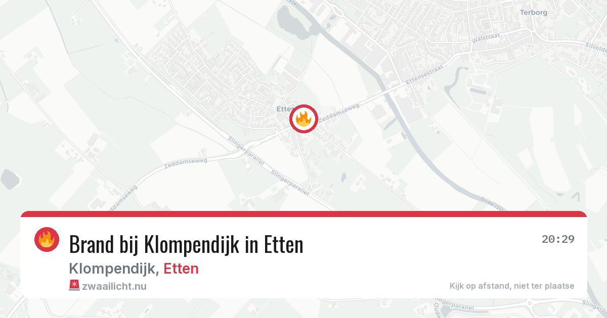 Brand bij Klompendijk in Etten — 26 mei 2026