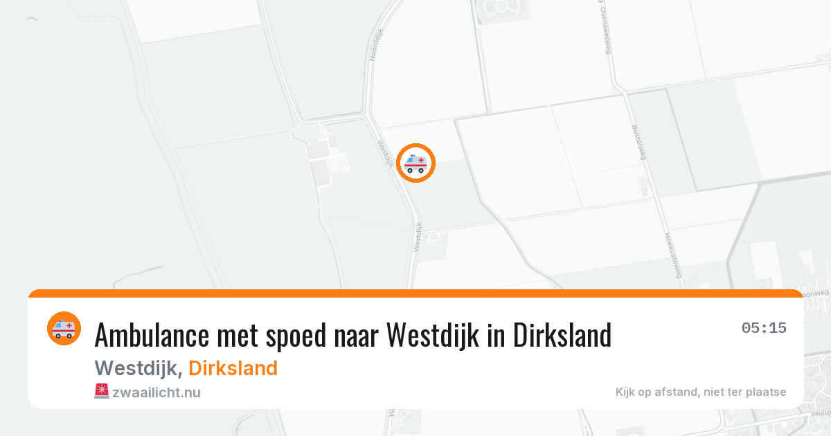 Ambulance met spoed naar Westdijk in Dirksland — 20 jul 2026