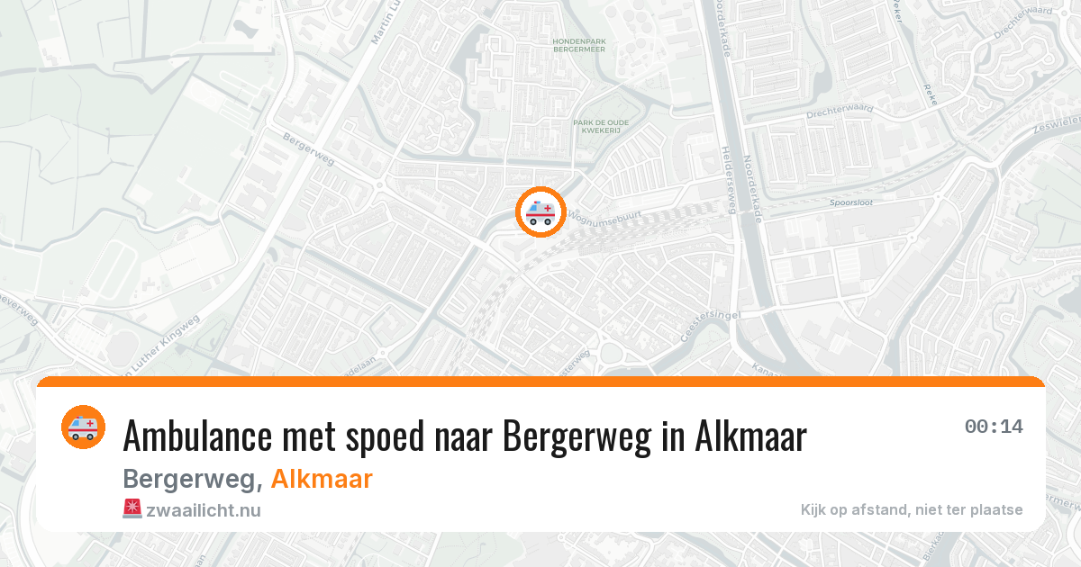 Ambulance met spoed naar Bergerweg in Alkmaar — 21 jul 2026