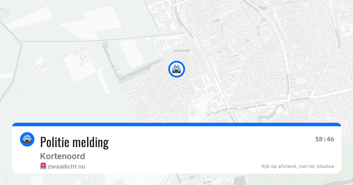 Politie melding — 20 jan 2026
