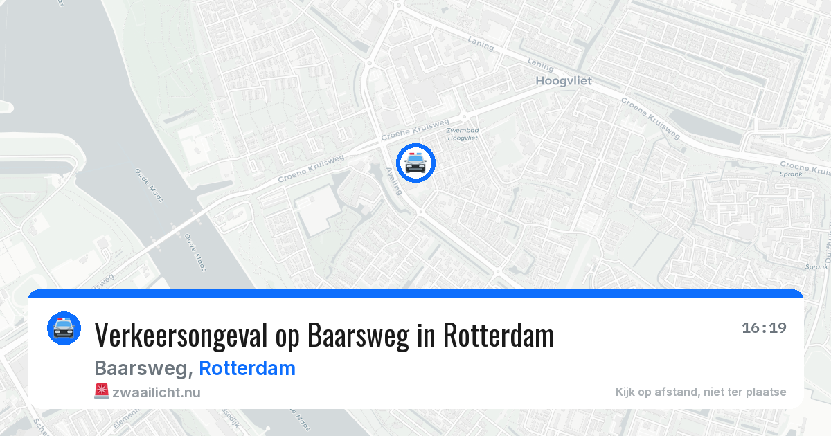 Verkeersongeval op Baarsweg in Rotterdam — 23 jul 2026