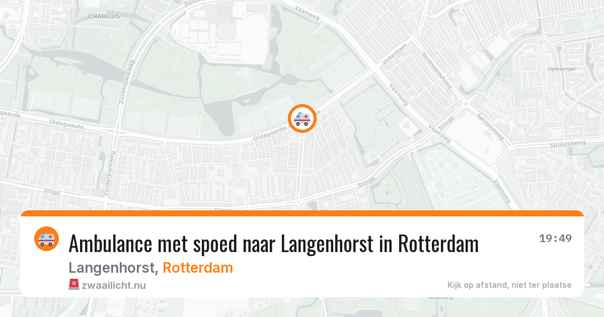 Ambulance met spoed naar Langenhorst in Rotterdam — 27 mei 2026