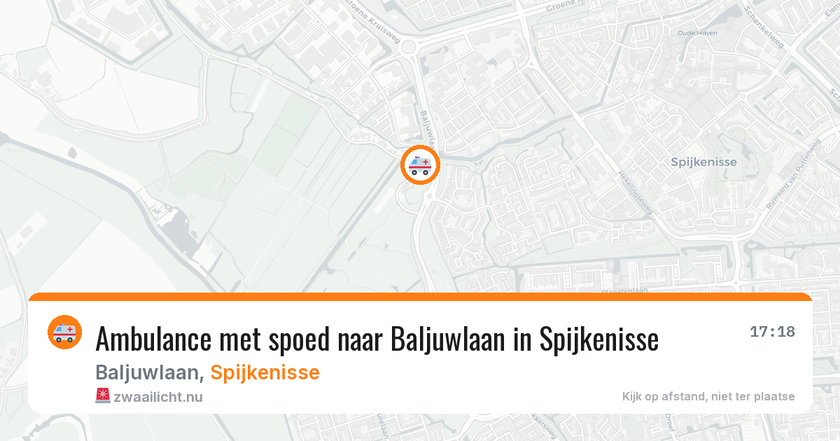 Ambulance met spoed naar Baljuwlaan in Spijkenisse — 5 jun 2026