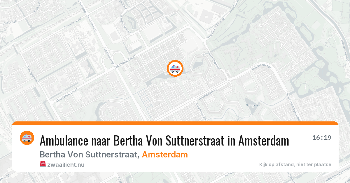 Ambulance naar Bertha Von Suttnerstraat in Amsterdam — 14 mrt 2026