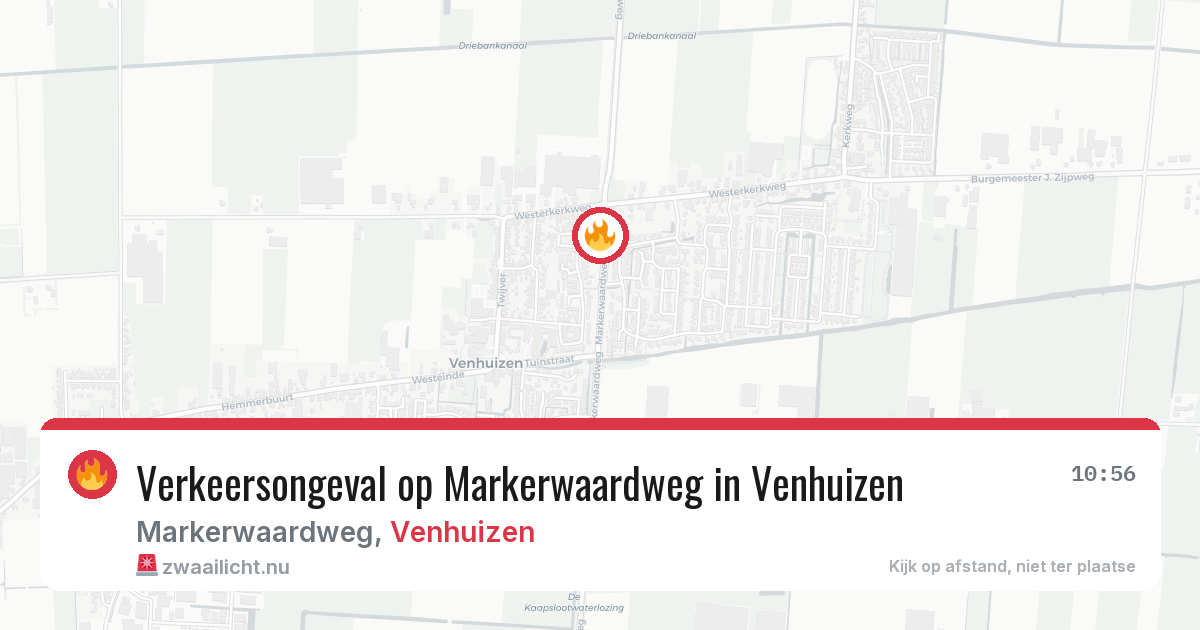 Verkeersongeval op Markerwaardweg in Venhuizen — 28 jun 2026