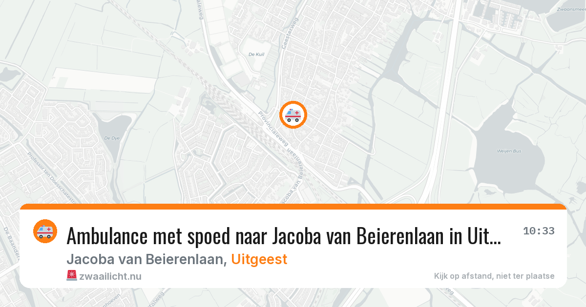 Ambulance met spoed naar Jacoba van Beierenlaan in Uitgeest — 5 mei 2026