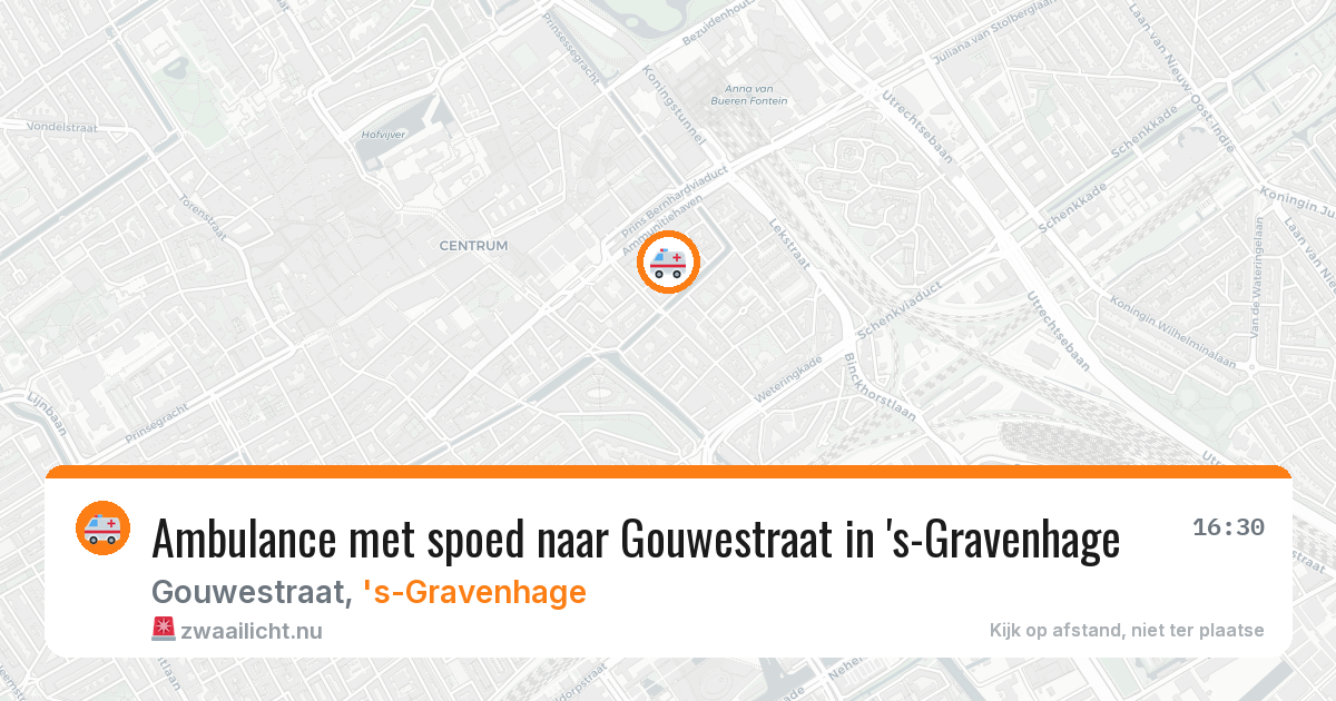 Ambulance met spoed naar Gouwestraat in 's-Gravenhage — 17 mei 2026