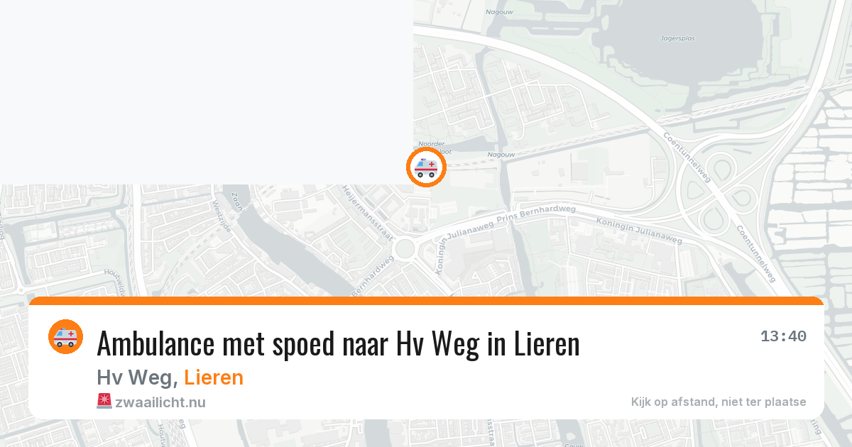 Ambulance met spoed naar Hv Weg in Lieren — 10 jul 2026