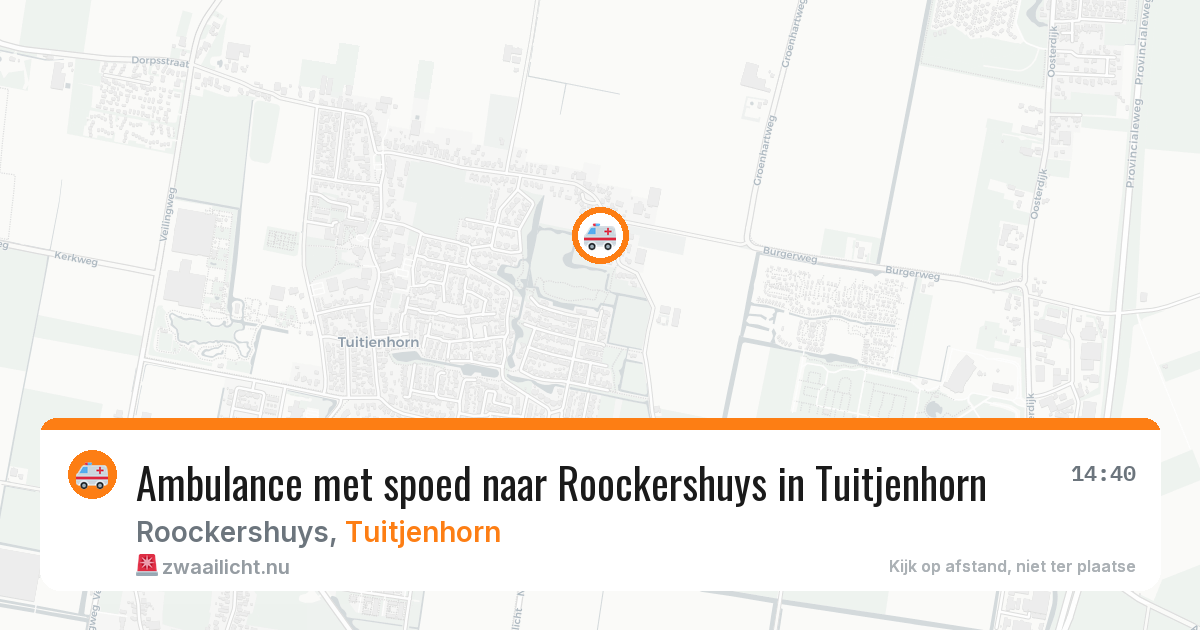 Ambulance met spoed naar Roockershuys in Tuitjenhorn — 30 mrt 2026