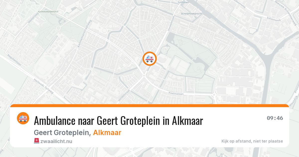 Ambulance naar Geert Groteplein in Alkmaar — 30 mrt 2026