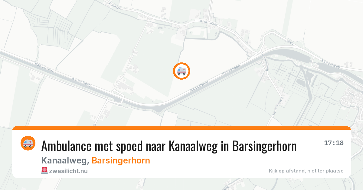 Ambulance met spoed naar Kanaalweg in Barsingerhorn — 2 feb 2026