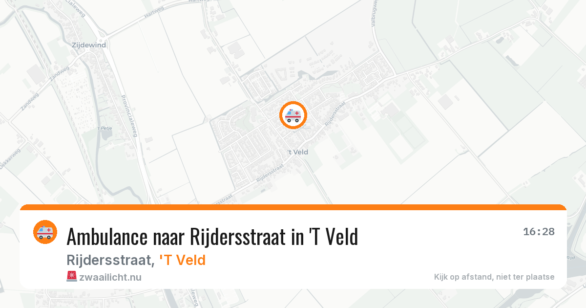 Ambulance naar Rijdersstraat in 'T Veld — 25 jun 2026
