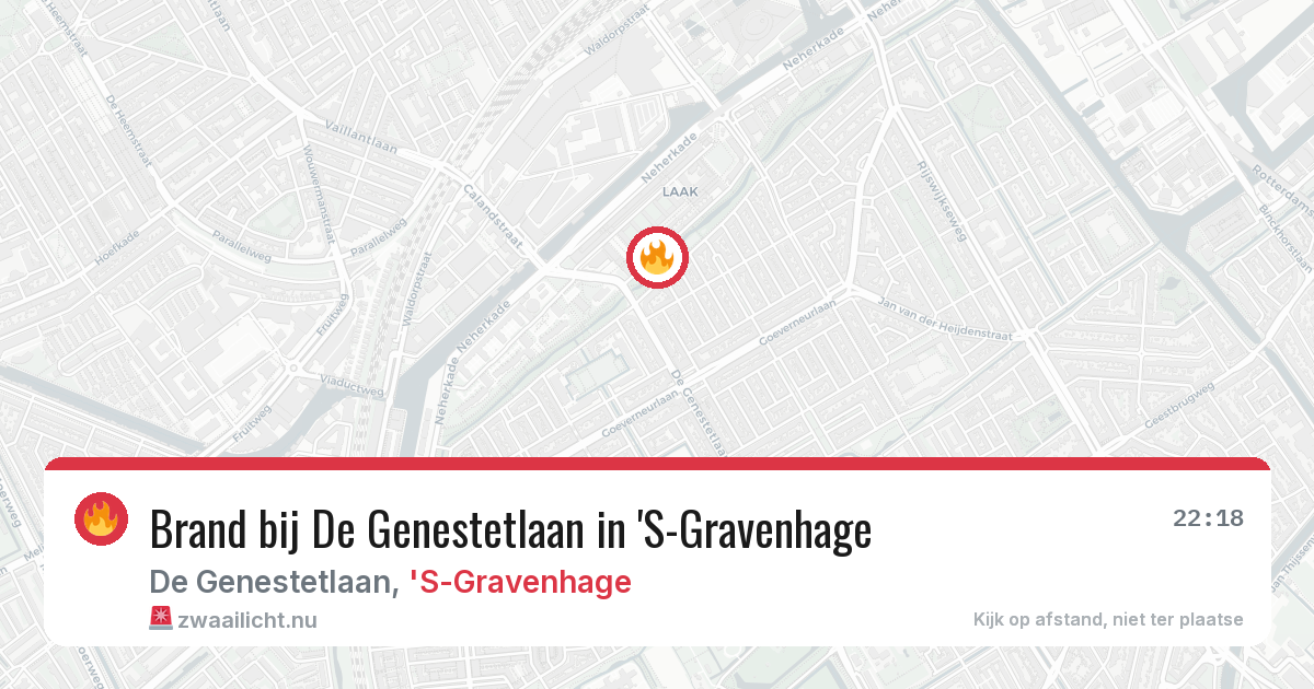 Brand bij De Genestetlaan in 'S-Gravenhage — 11 mei 2026