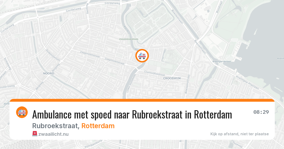 Ambulance met spoed naar Rubroekstraat in Rotterdam — 28 mrt 2026