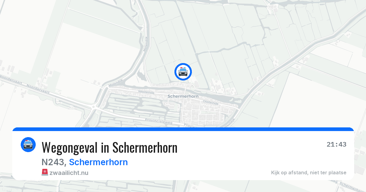 Wegongeval in Schermerhorn — 25 apr 2026